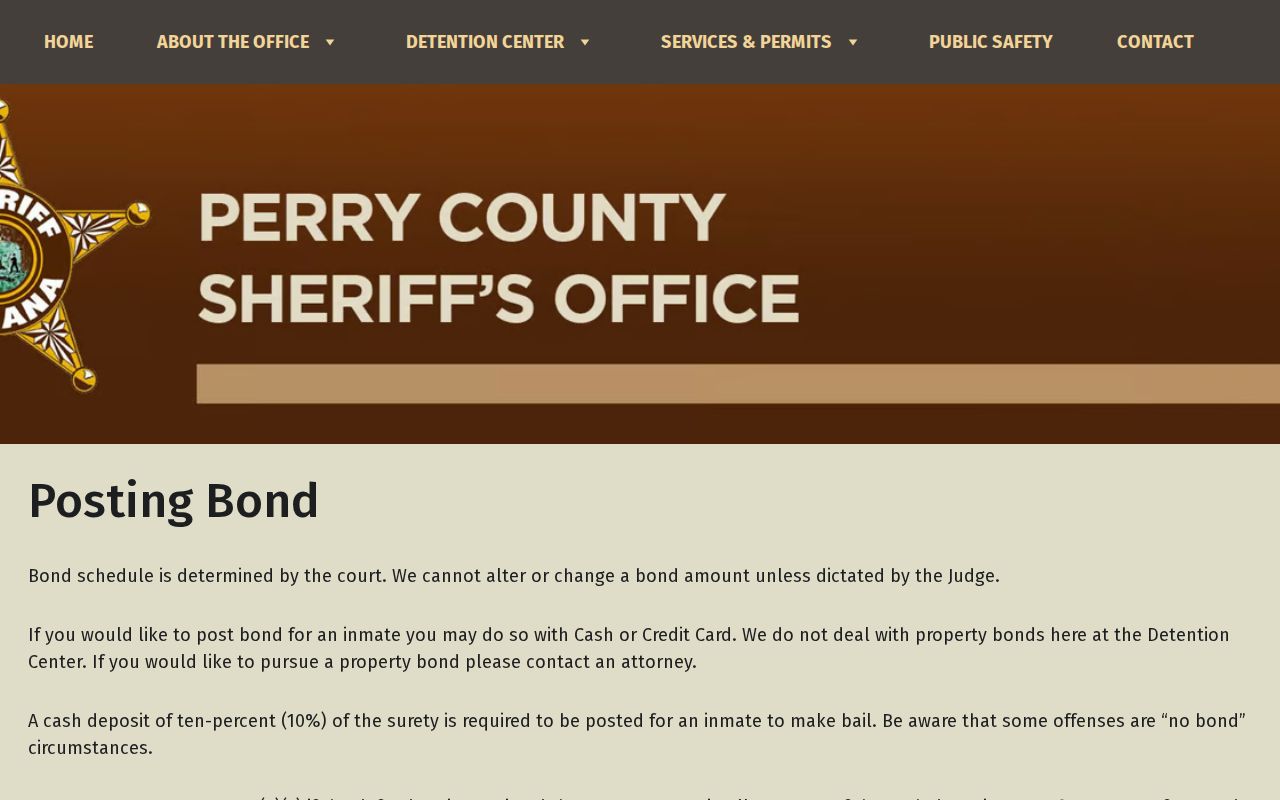 Perry County warrant bond instructions after booking